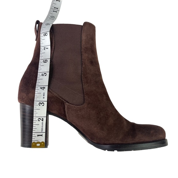 Cole Haan Block Heel Brown Suede Chelsea Boot Womens Size 9 - Picture 12 of 12